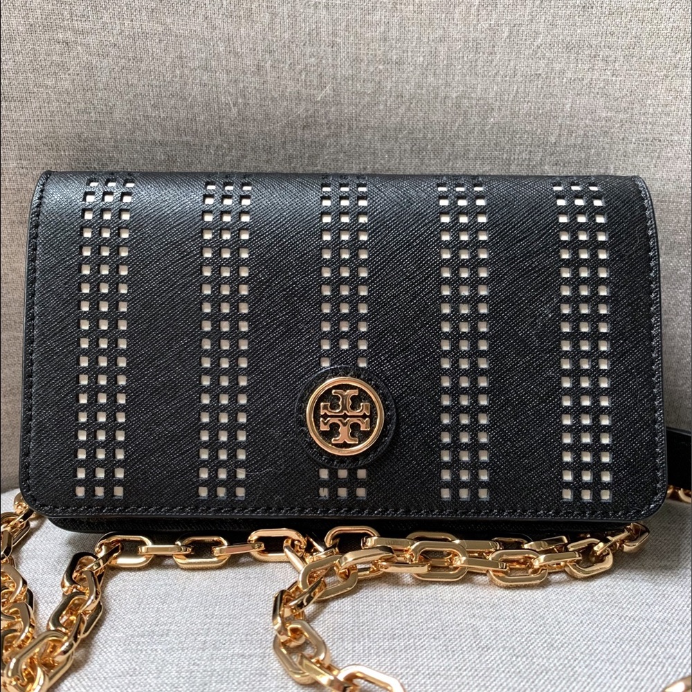 Tory Burch Saffiano Leather Black Crossbody Bag